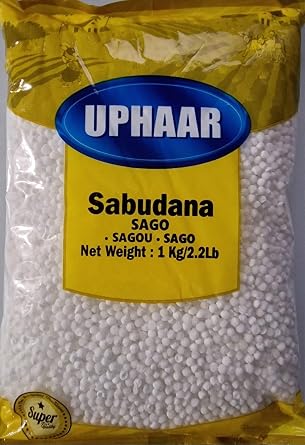 Uphaar Sabudana Sago 1kg Pack of 1   Premium Tapioca Pearls for Cooking | Ideal for Khichdi, Kheer & Fasting Recipes | Gluten-Free Vegetarian Ingredient | Bulk Pack