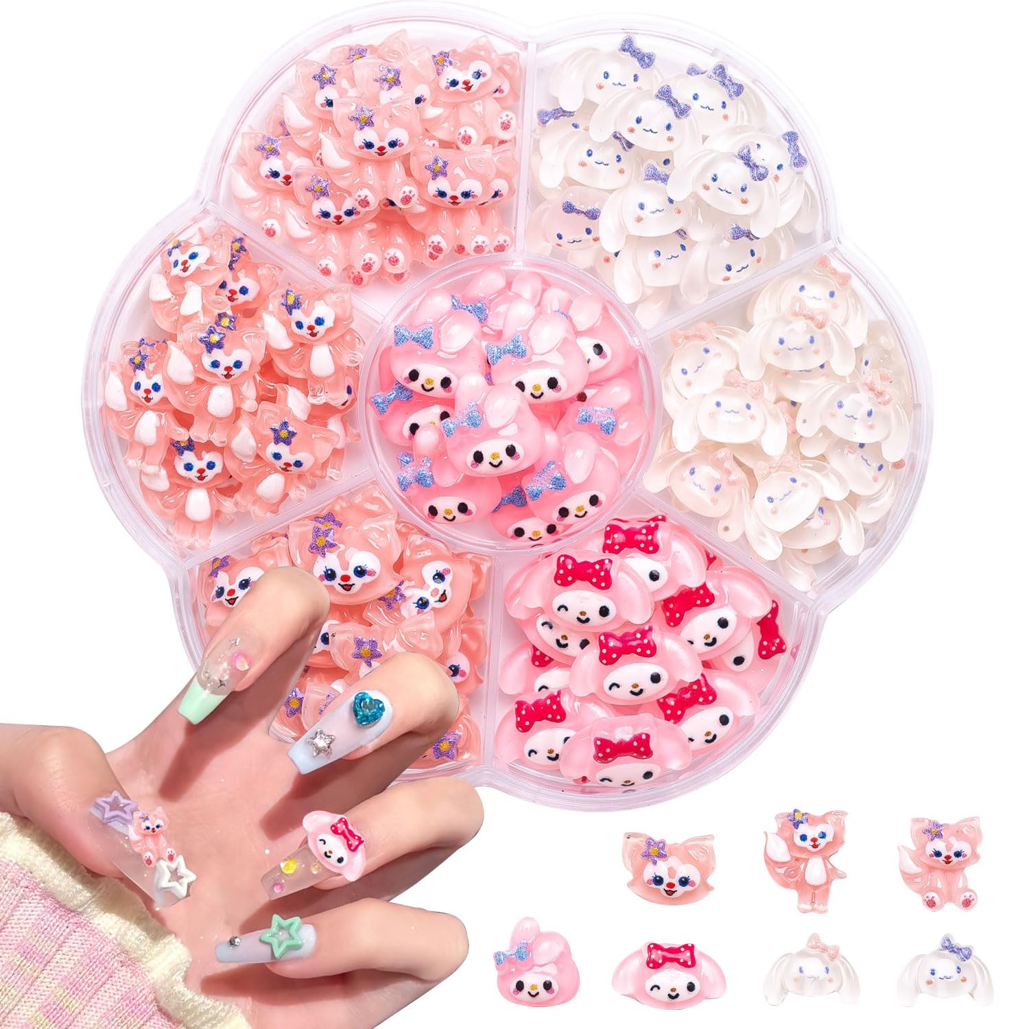 Amazon.co.jp: HYWRFD デコパーツ ネイルパーツ 1箱の漫画の釘の装飾の