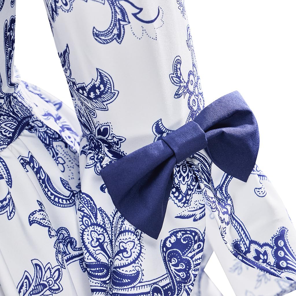 1791's lady Women's Victorian Rococo Dress Blue Floral Gown Masquerade Costume Dress