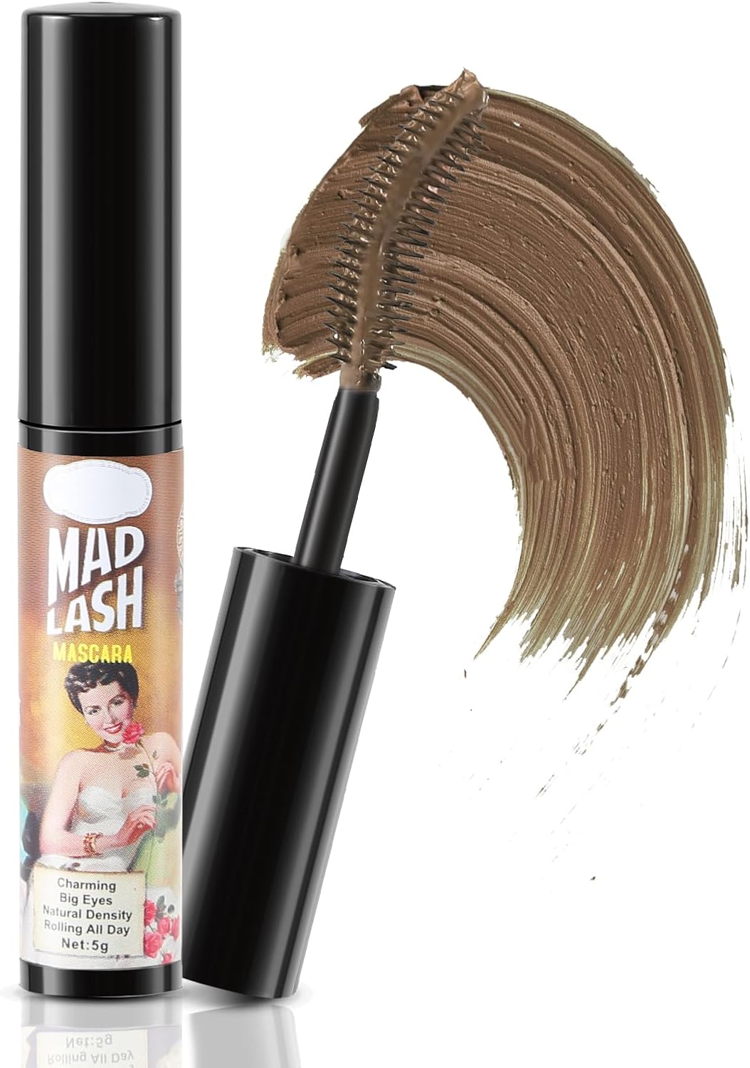 Boobeen Colored Mascara Volume and Length, Waterproof Mascara with Brush, Creates Natural 3D Eyelash Makeup, Does Not Stain