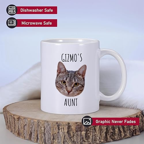 Miniatura 4 de Taza de café personalizada para gatos, taza de foto de gato personalizada, taza de café de tía de gato, taza de café personalizada para mascotas con