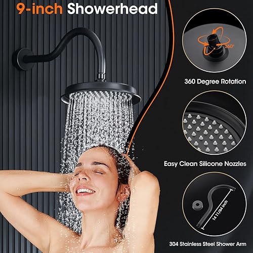 Miniatura 6 de Wintap Sistemas de molduras de ducha para bañera WT-9812BK