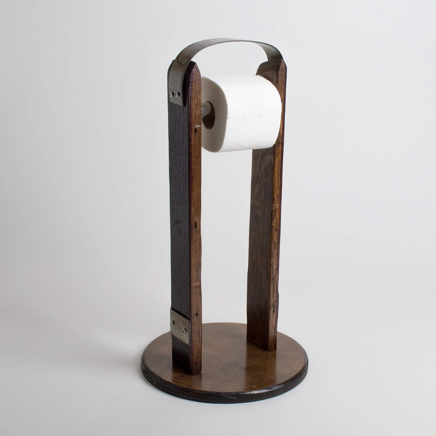 Stand Alone Wine Barrel Toilet Paper Holder, Choice of