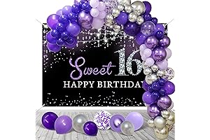 Sweet 16 Balloon Garland Kit for an Unforgettable Birthday Extravaganza
