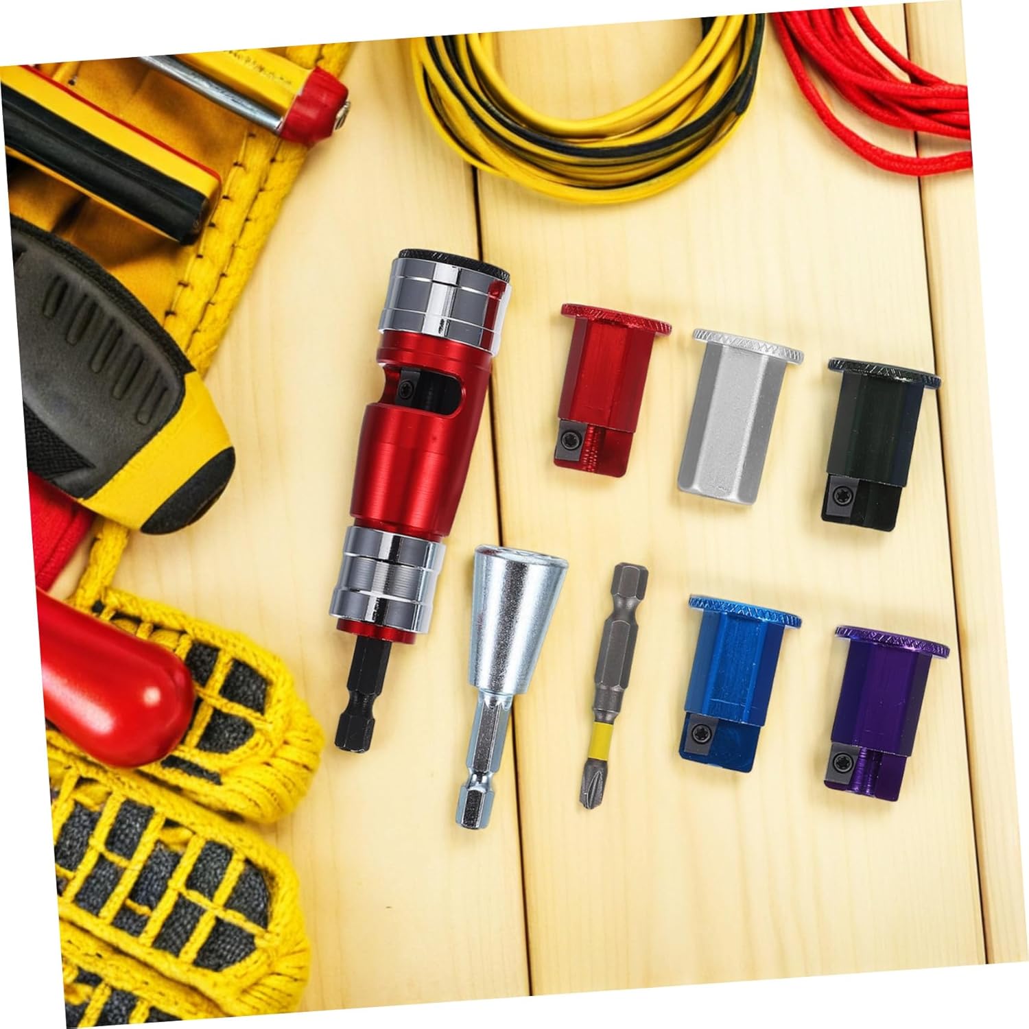 Multipurpose Wire Stripping and Twisting Tool Set for Power Drill Electrical Wire Stripper Kit with Connector Home Wiring Stripping Tools