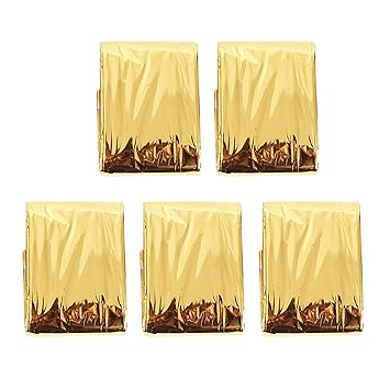 Yuans Emergency Blanket Sur al Blanket Camping Tent ermal Waterproof Outdoor Emergency Equipment 5pcs