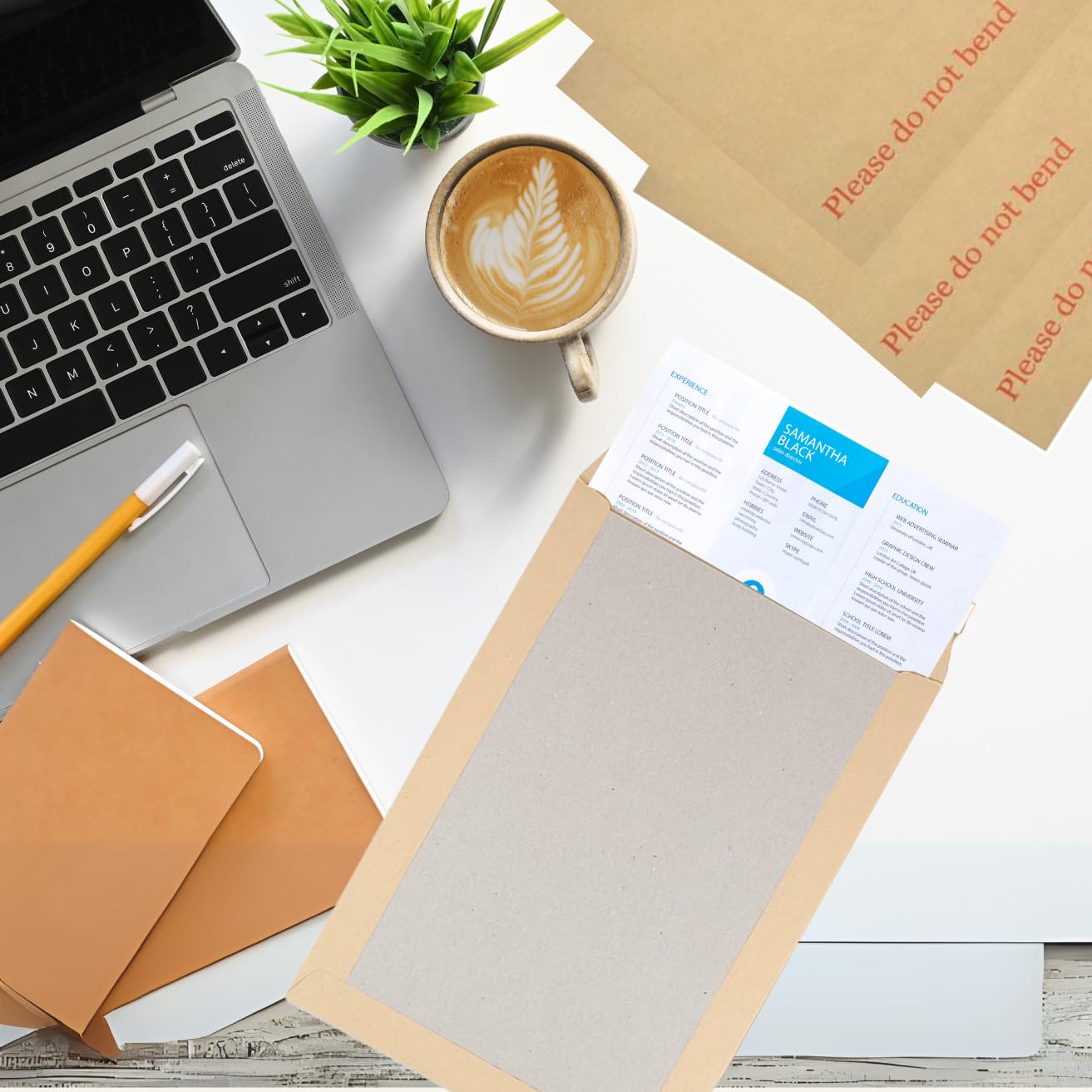 20Pcs A4 Envelopes Self-Seal HS Studio 324mm x 229mm A4 C4 Manilla Hard Board Backed Envelopes Do Not Bend Envelope - Image 3