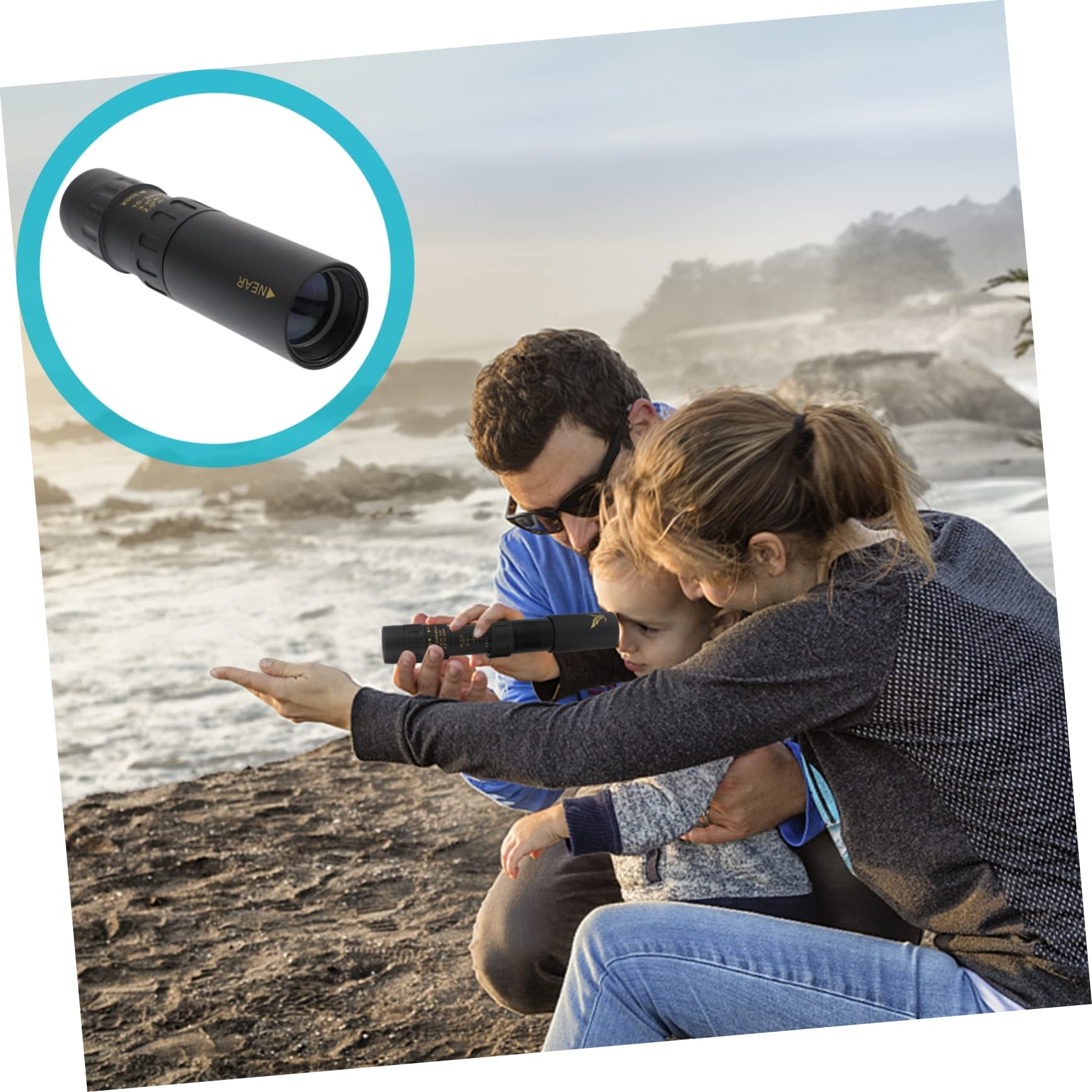 OSALADI 2piezas Monocular Observación Al Aire Telescopio Lente De Recubrimiento y Estructura para Senderismo y Camping