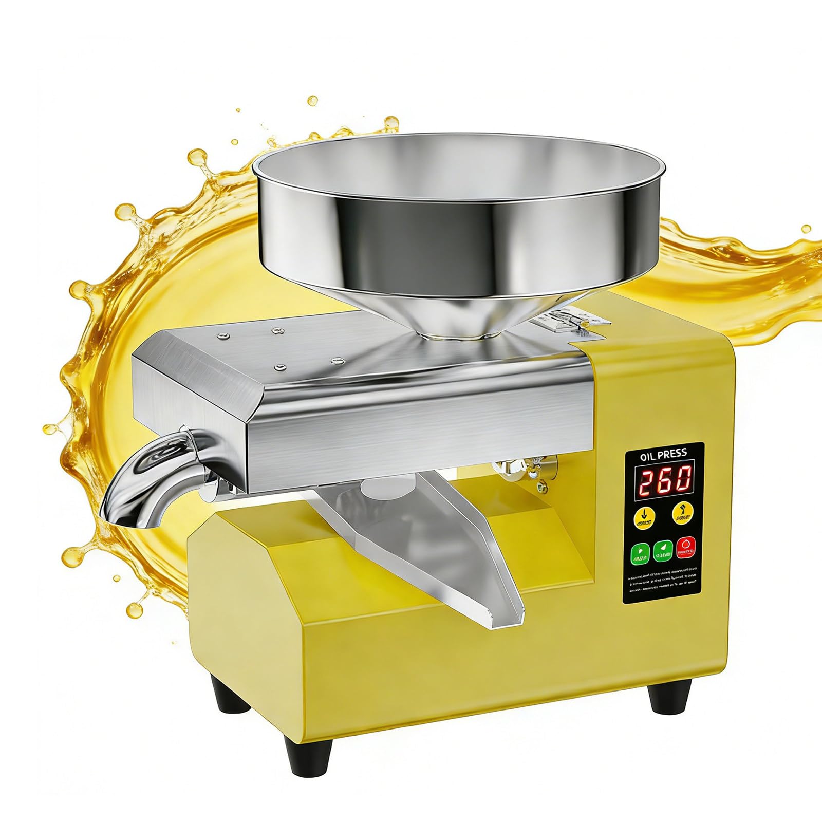 eQianyuan 1100W Oil Press Machine Automatic Home Use 220V