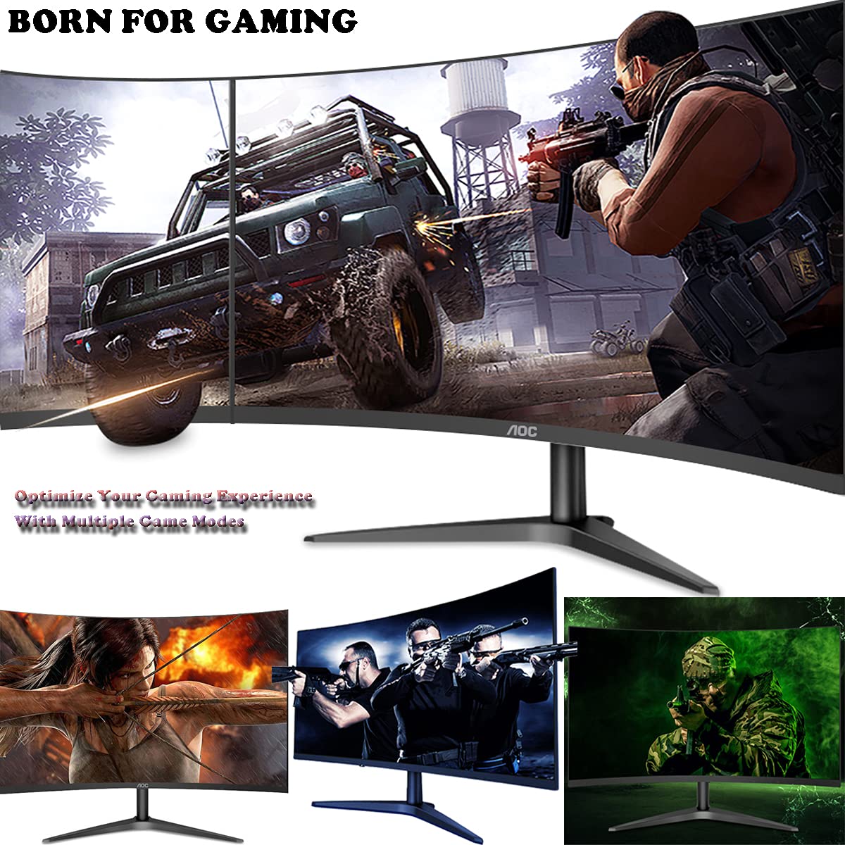 Aoc C27b1h 27 Curved Frameless Gaming Monitor 16 Fhd - Main Image