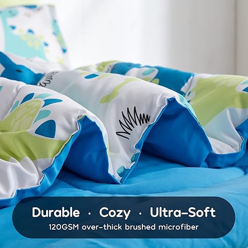 Miniatura 4 de SLEEP ZONE - Juego de edredón tamaño matrimonialQueen para niños y adolescentes, estampados suaves y resistentes a la decoloración (diseño de