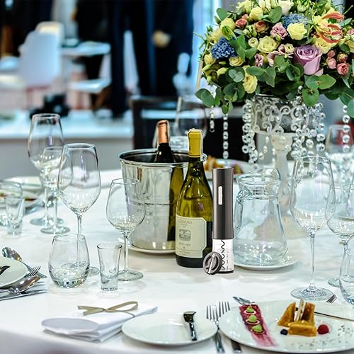 Miniatura 5 de Abridor de vino eléctrico Sacacorchos a batería con tapones de vino al vacío, aireador de vino, vertedero, cortador de láminas para el hogar