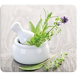 Paneles Protectores Para Paredes Maximex Jardín de Hierbas - Placa multiusos, para cocinas de vidriocerámica, Vidrio endurecido, Multicolor, 56 x 0.5 x 50 cm