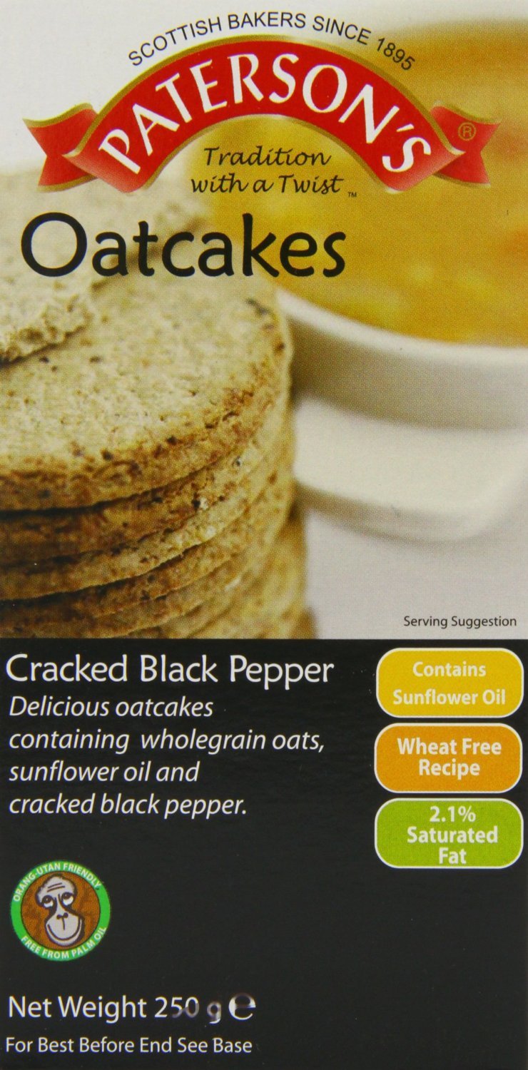 Confezione da 10 pezzi - Torte d'avena al pepe nero cracked | PATERSON qualità SCOTTISH BAKE