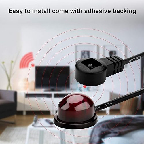 Miniatura 6 de Kit de cable universal IR Blaster y receptor de 3 pies 20KHz - 60KHz, cable Jack de 0.138 in compatible con extensor HDMI DVR, reproductor de DVD,