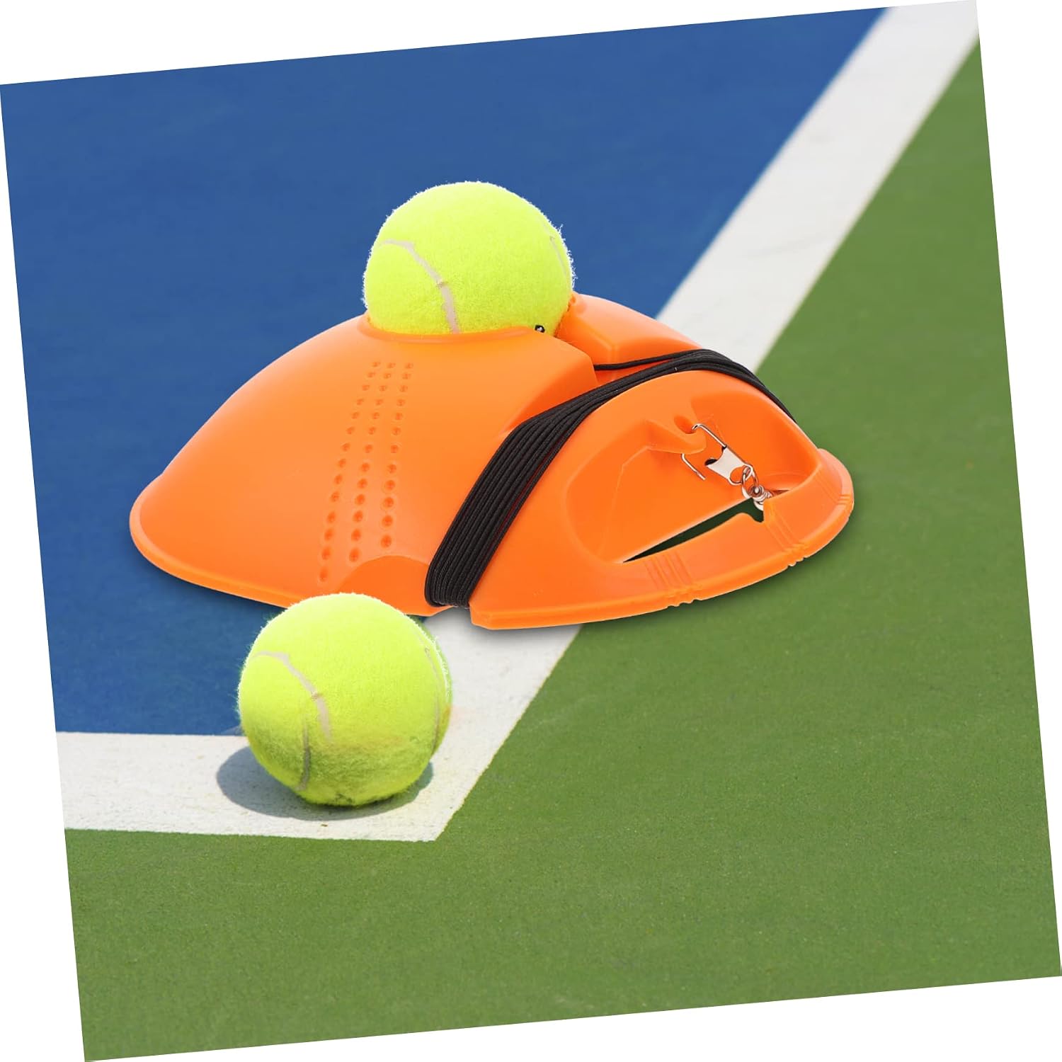 1set Tennis Self Training Tool String Interactive Tennis Learning Equipment for All Ages Portable Practice Device for Boys and Girls and Adults Includes Base and