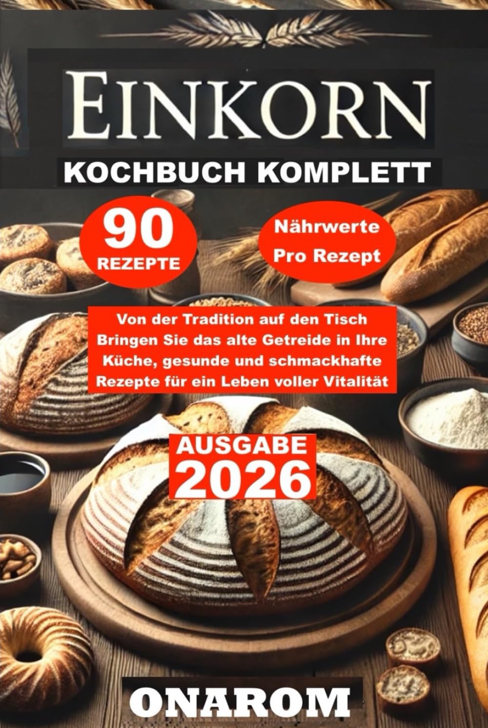 EINKORN-KOCHBUCH KOMPLETT: Von der Tradition auf den Tisch Bringen Sie das alte Getreide in Ihre Küche, gesunde und schmackhafte Rezepte für ein Leben voller Vitalität