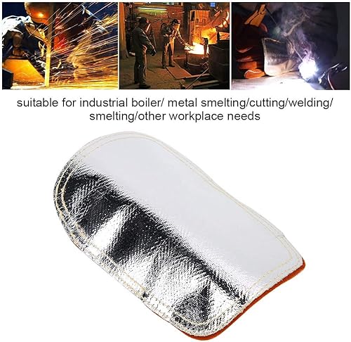 Miniatura 2 de Sonew Escudo térmico de cuero de vaca dividido, guantes de soldadura, cojín trasero aluminizado de la mano de la soldadura