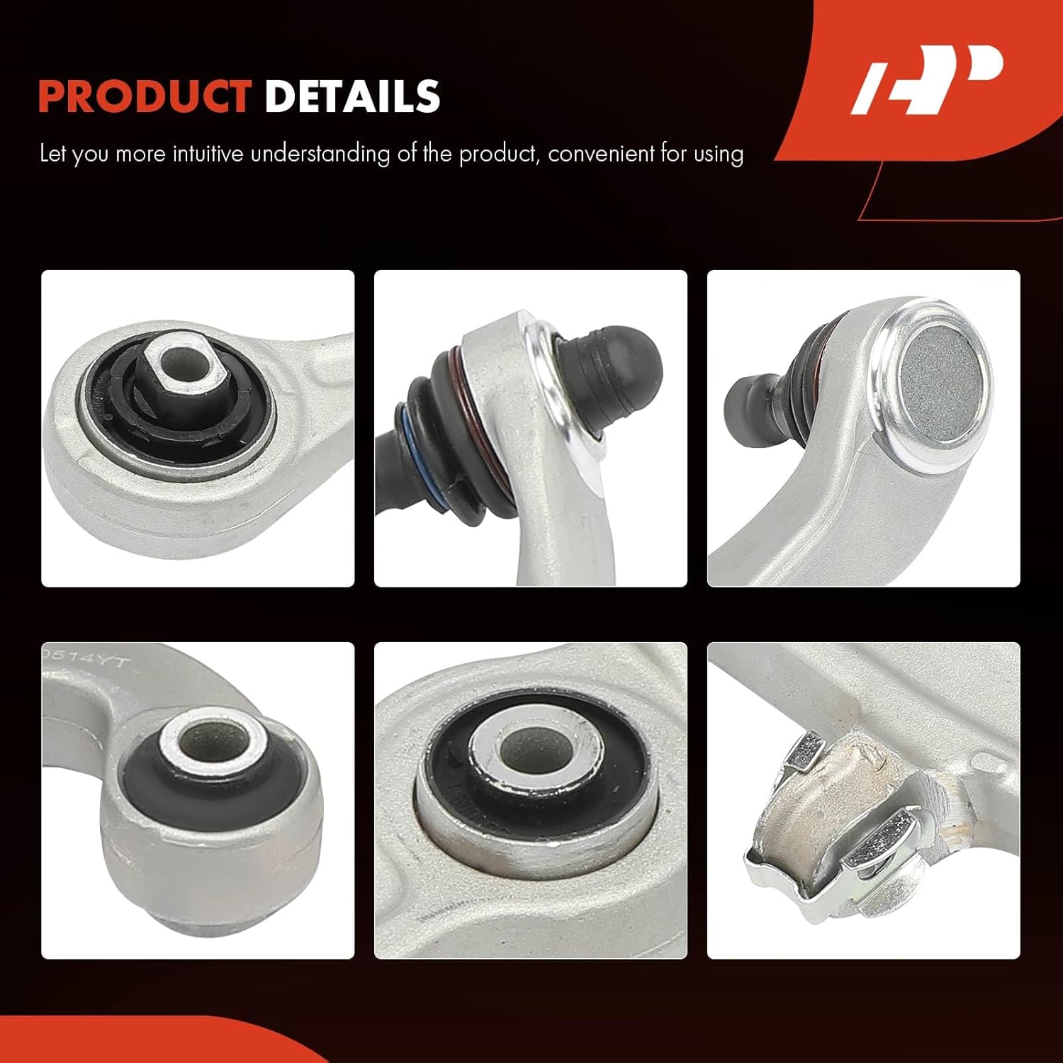 A-Premium Set of 8, Front Forward Rearward Upper & Lower Control Arm, Sway Bar Link, Compatible with Volkswagen Passat 1999-2003, Audi A4 (Quattro) 1999-2000, A6 (Quattro) 1999-2004