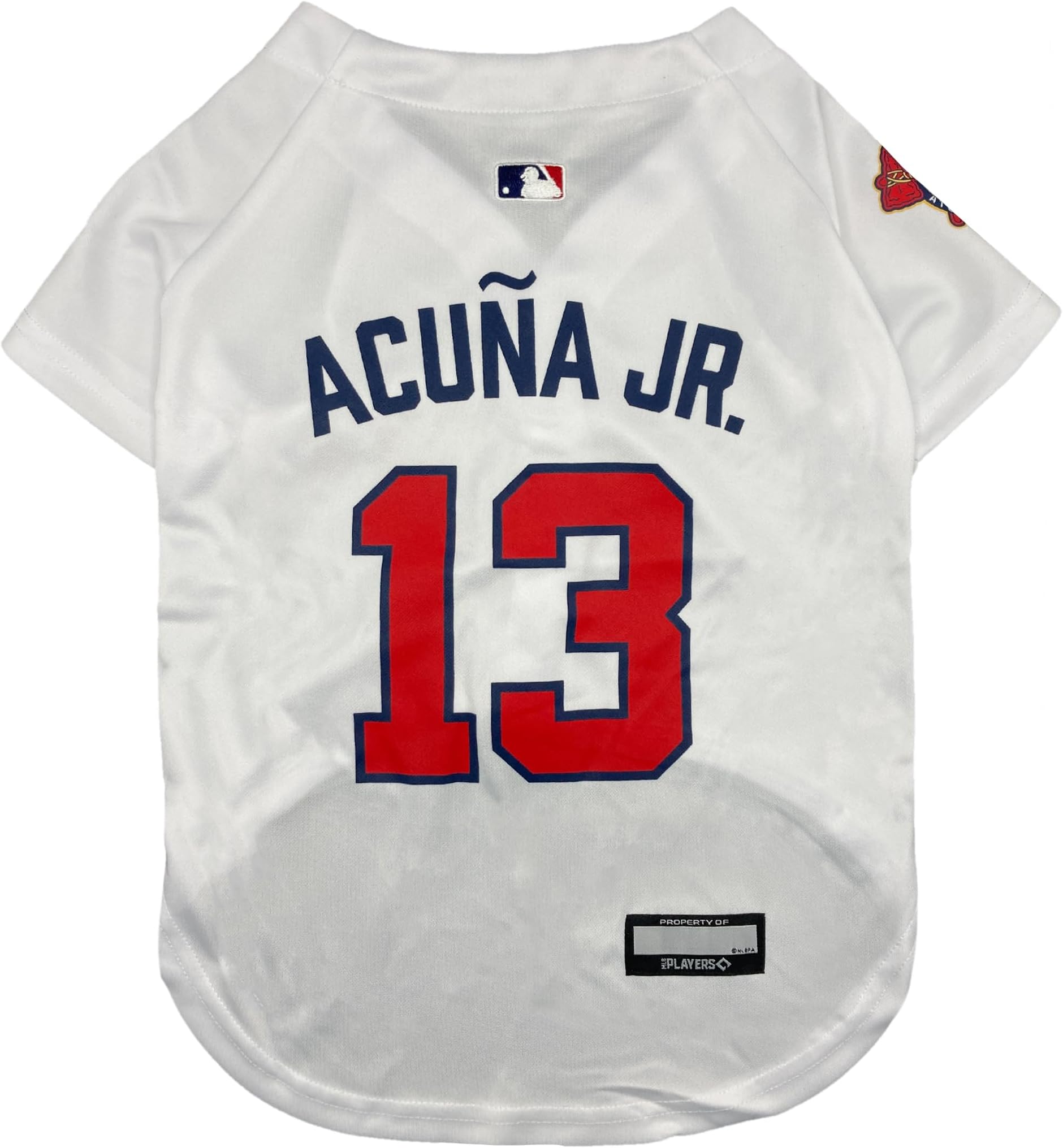 MLBPA Dog Jersey - Ronald Acuna Jr. Ronald José Acuña Blanco Jr. #13 Pet Jersey - MLB Atlanta Braves Cat Mesh Jersey, Medium