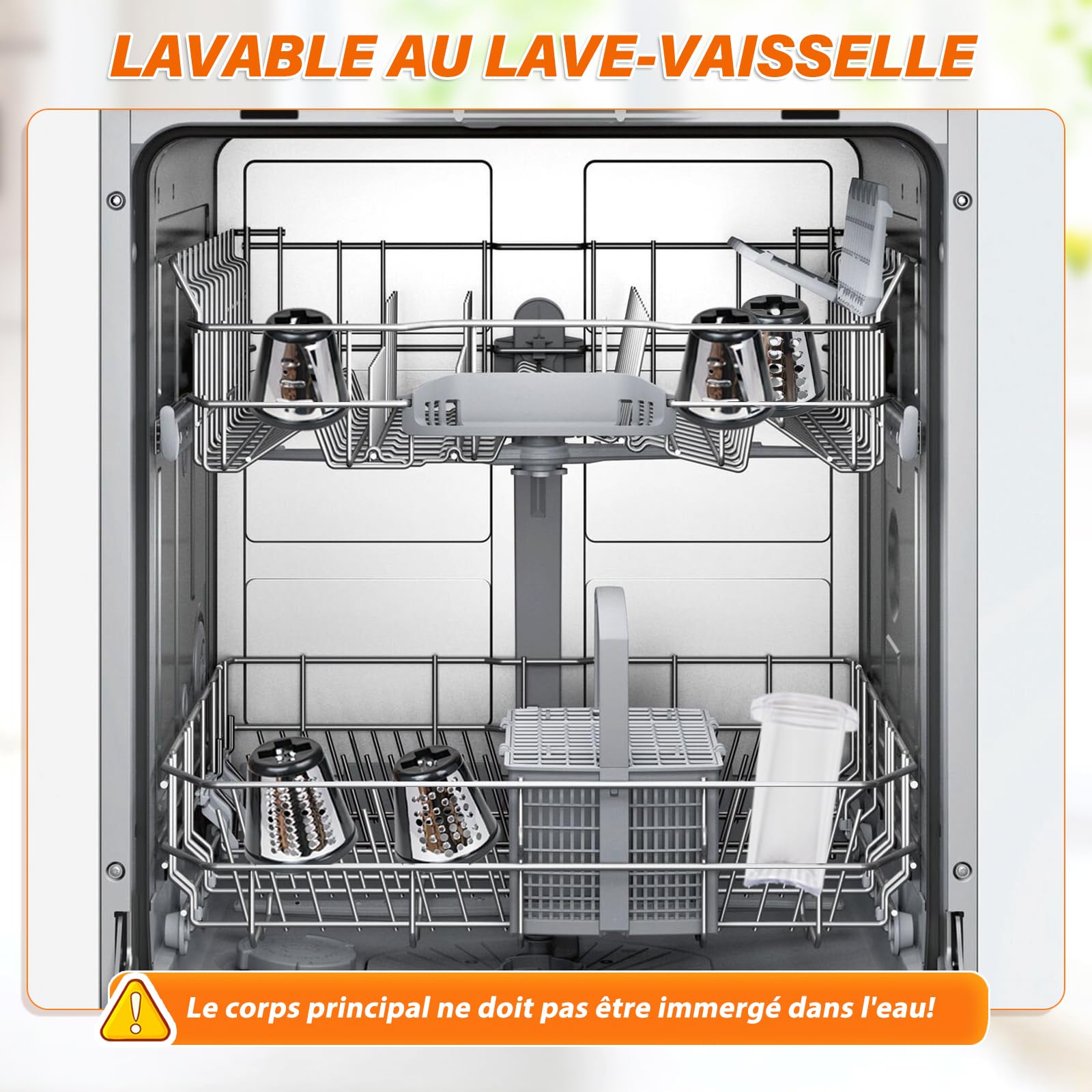 Anatole Coupe Légumes Électrique Rape à Fromage Acier Inox 250W Trancheuse de Légumes Professionnel Rapeuse Carotte Multifonctions Spiraliseur de Cuisine avec 5 Lames 220V Fiche UE