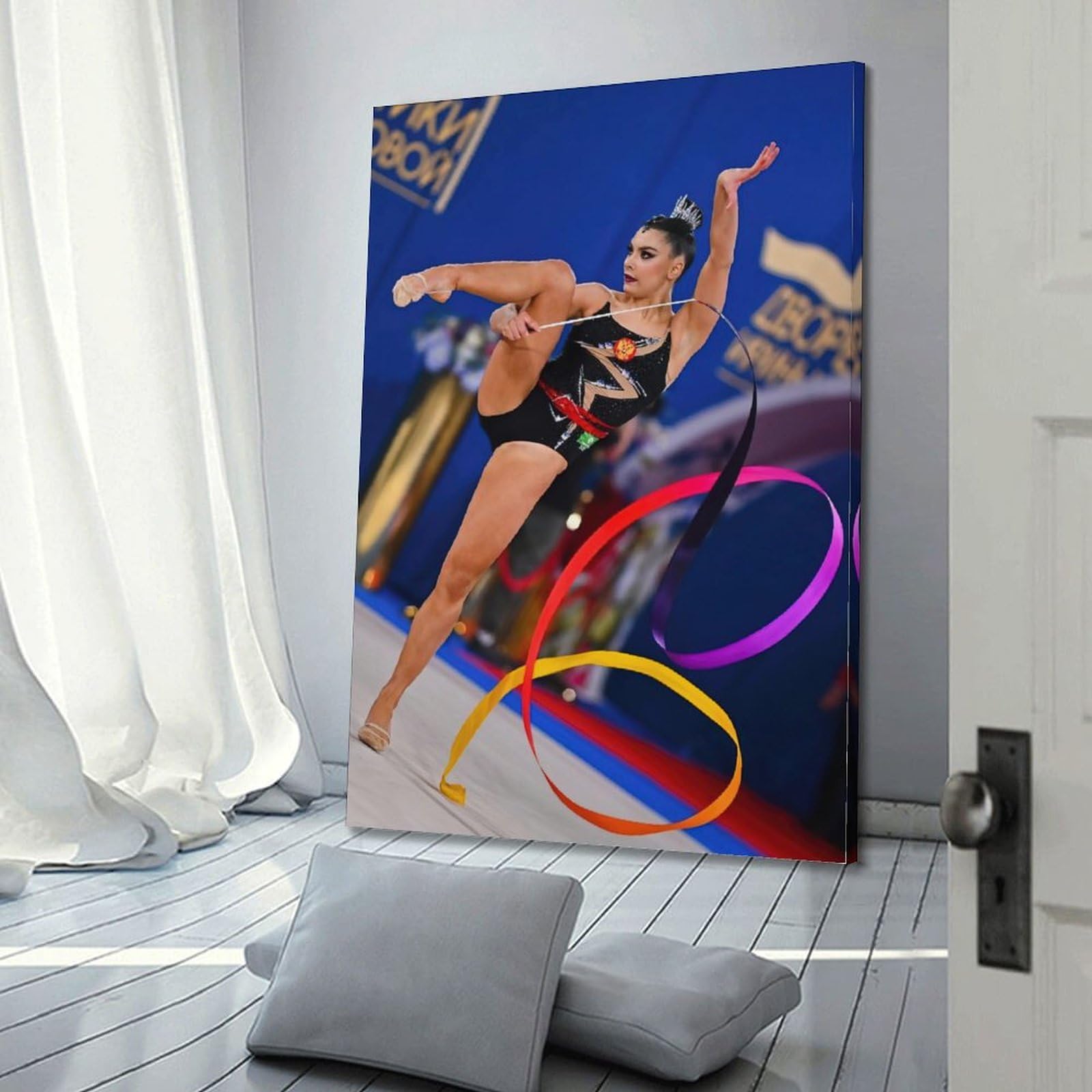BINKAIYI Poster artistique sur toile pour femme - Gymnastique - Sport - Décoration murale moderne pour chambre à coucher - 50 x 75 cm