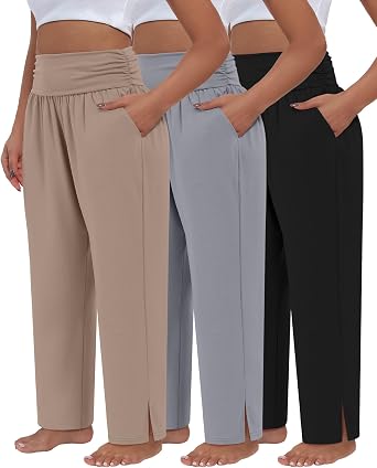 Locoowai 3 Pack Plus Size Pleated Pants