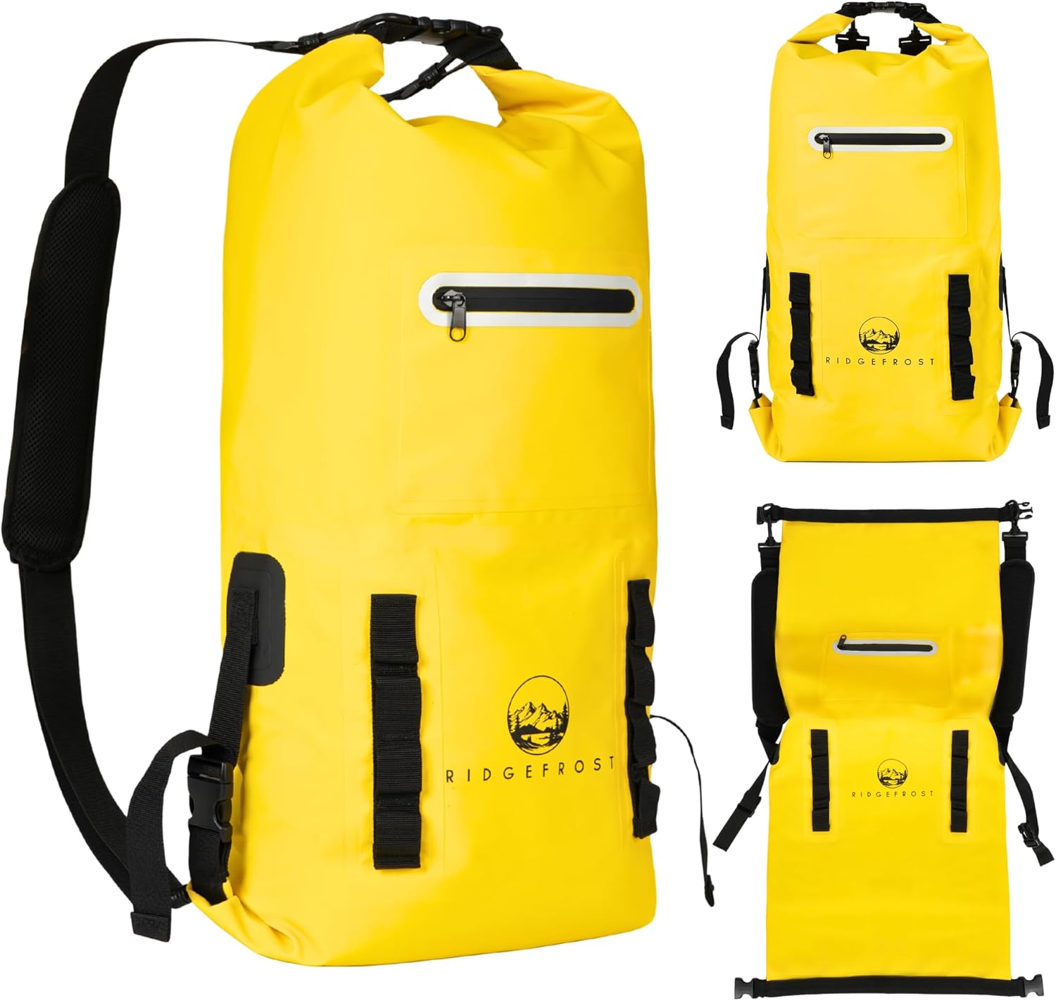 Ridgefrost 20L Dry Bag | Waterproof w/2 Compartments | Dry Bag for Beach & More | Lightweight Roll-Top & Roll-Bottom backpack