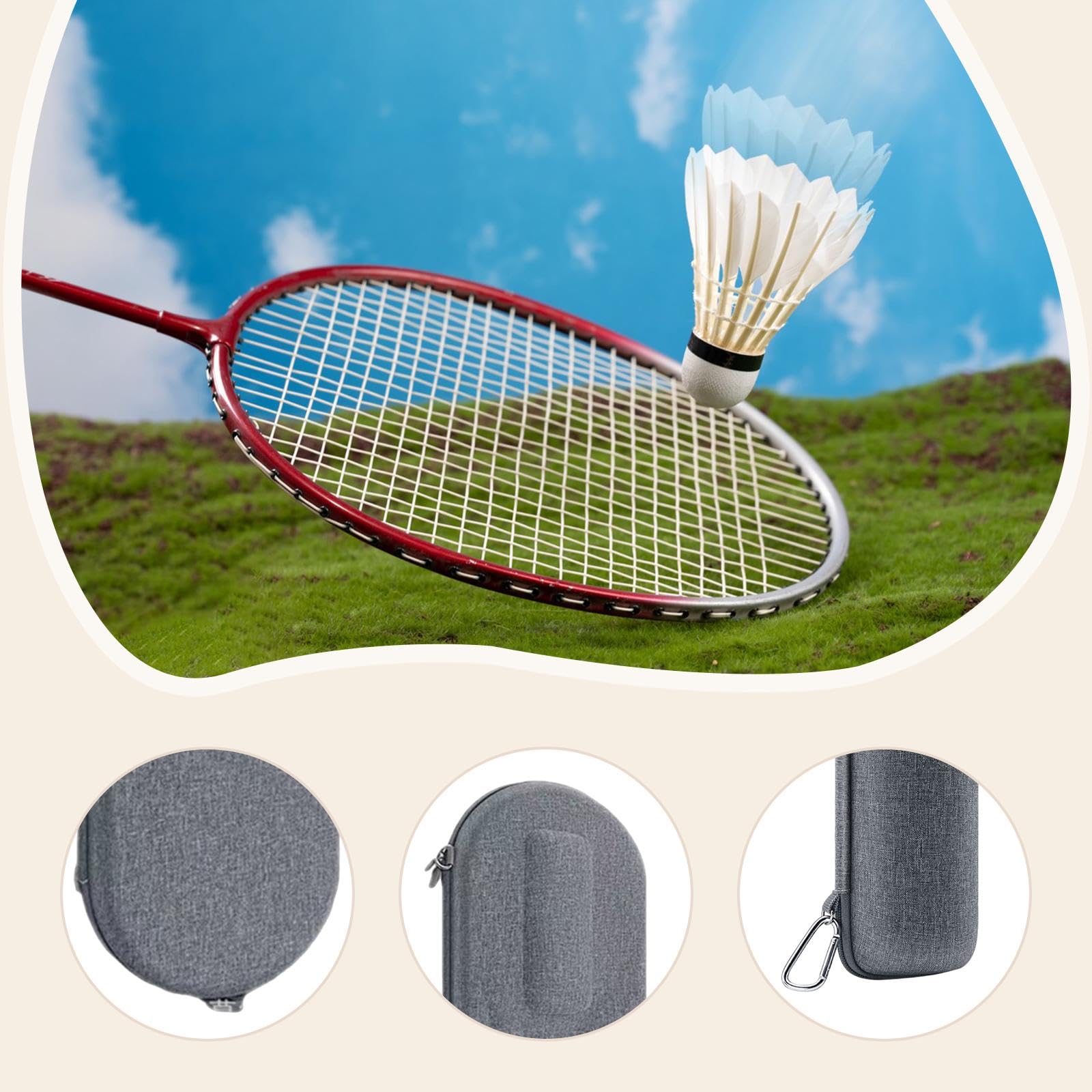 Borsa Organizer per Racchette da Badminton con Custodia per Volano Impermeabile, Regalo con Maniglia per Uomo E Donna, Accessorio per attività all'