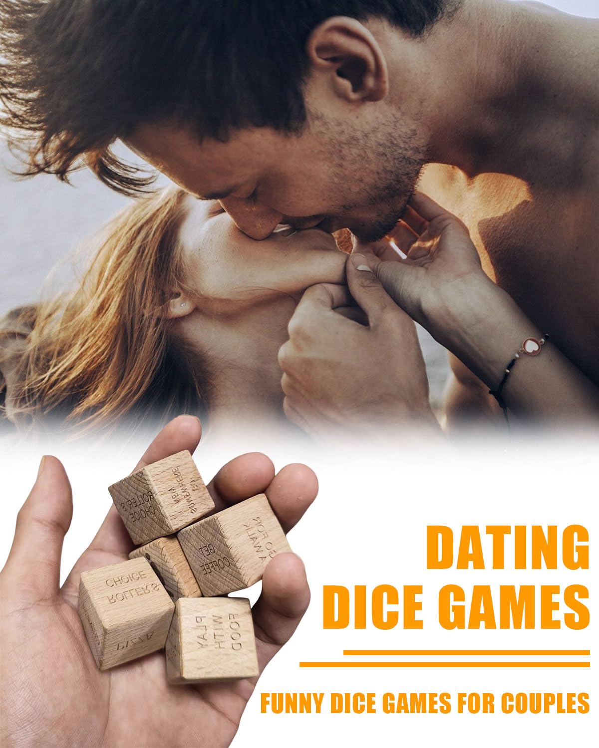 4 PCS Dadi per Appuntamenti notturni per Coppie, Dadi per Appuntamenti notturni di San Valentino, Idee Divertenti per Appuntamenti notturni, Set di Giochi per Coppie, Divertente Regalo di San