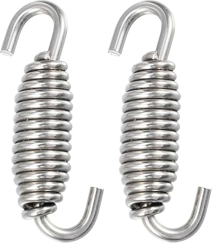 X AUTOHAUX 2 Pcs Motorcycles Universal Exhaust Pipe Spring 54mm 2.13" Stainless Steel Exhaust Pipe Spring Hook Modified Accessory