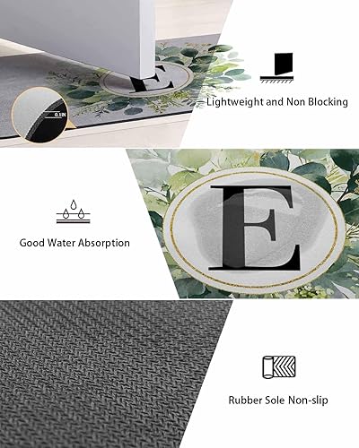 Miniatura 8 de Tapete de baño de letra E para bañera, antideslizante, de secado rápido y absorbente, tierra de diatomeas, cocina, ducha, fregadero, lavable,