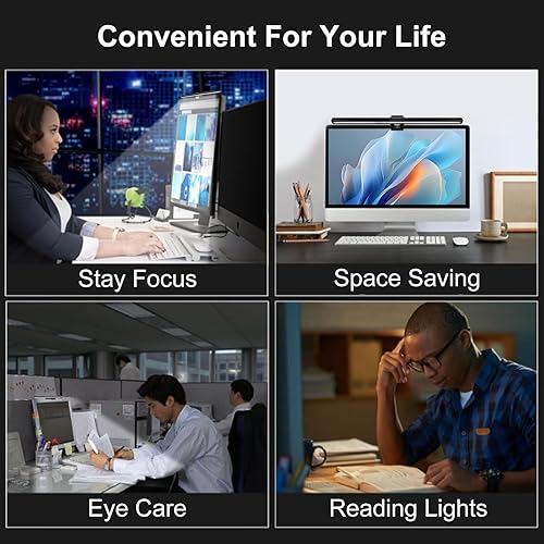 Miniatura 7 de Lámpara de monitor de computadora, barra de luz para monitor de lámpara de pantalla