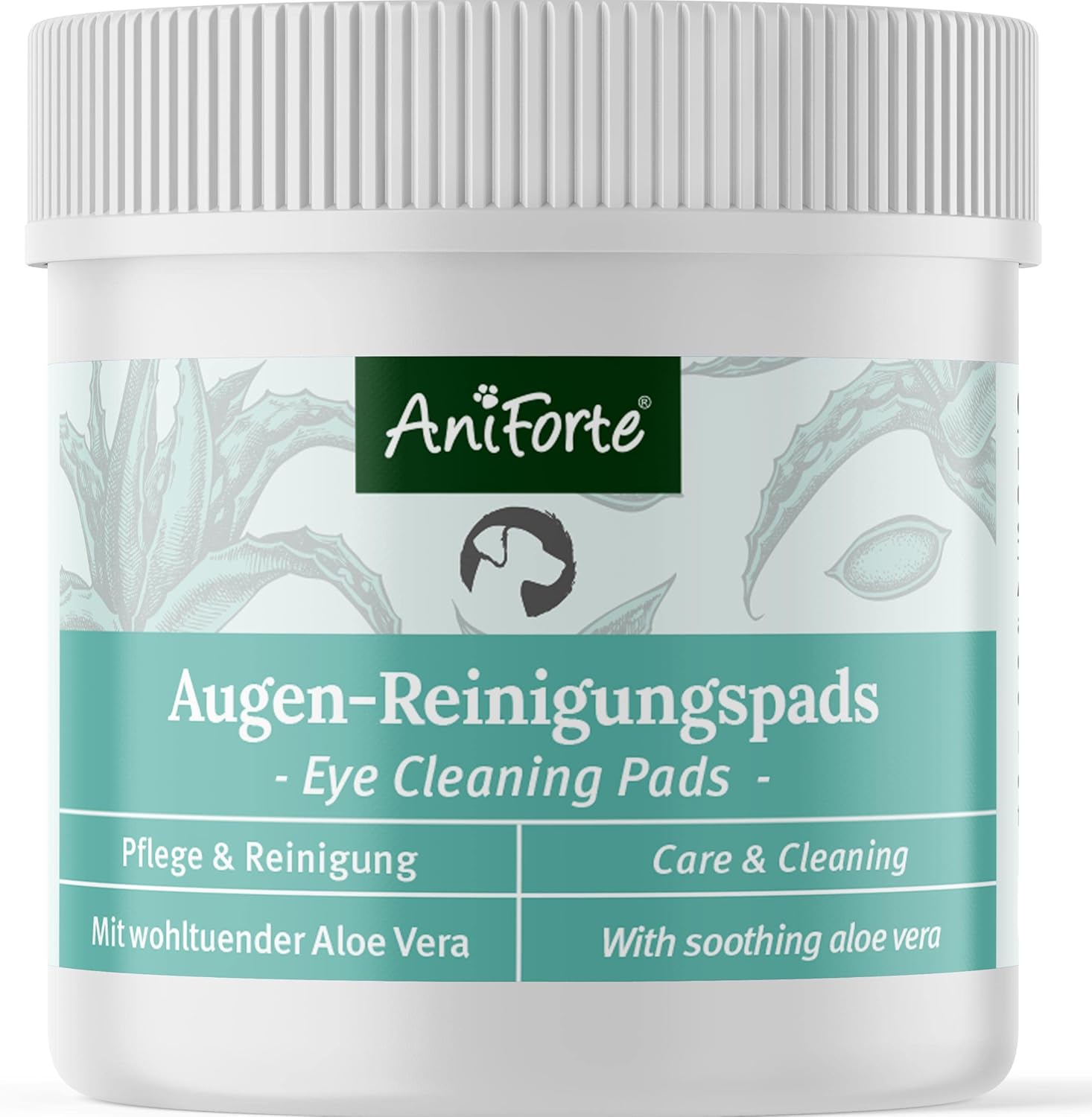 AniForte Dog Eye Cleaning Pads Pack of 100 Gentle Cleaning Wipes for