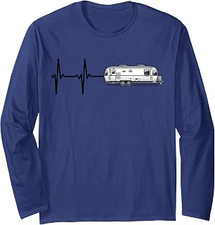 Beautiful Retro Airstream camping trailer tee for adults Long Sleeve T-Shirt