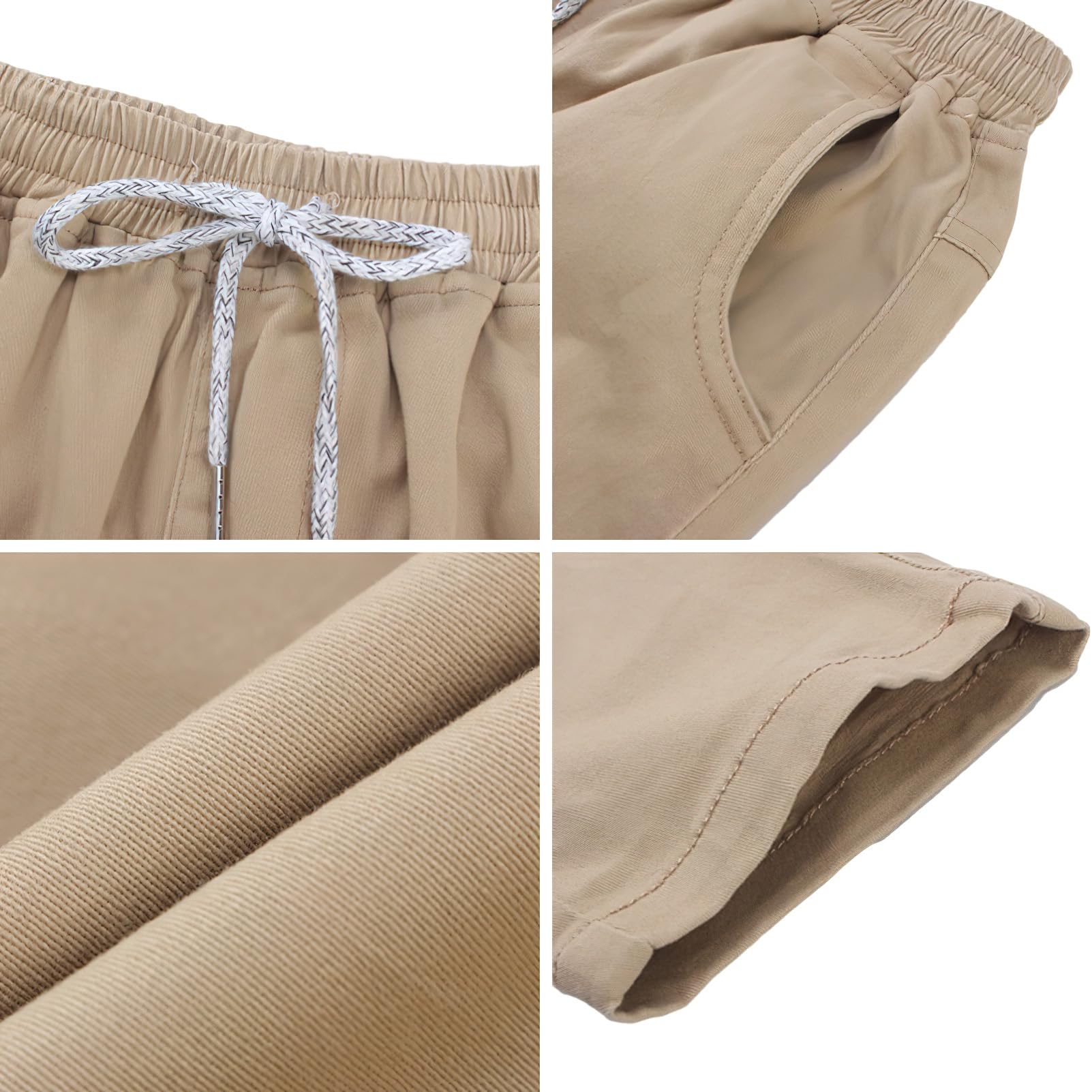 Ragazzi Uniforme Scolastica Pantaloni Chino Ragazzo Formale Casual Pantaloni in Twill Vita Elastica