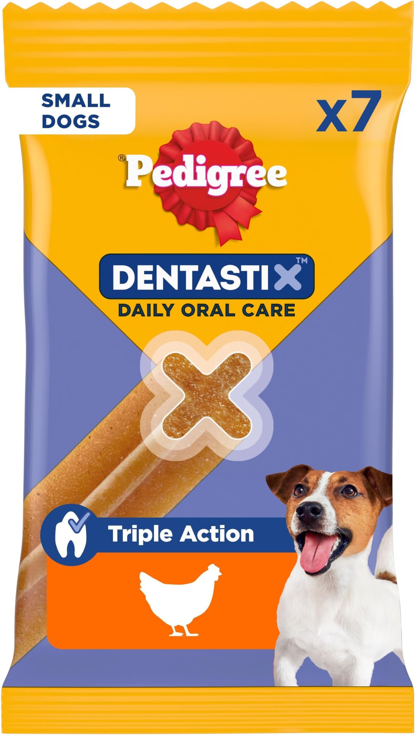 DentaStix - Daily Dental Chews For Small Dogs (5-10 kg), 7 Sticks 110g Pack of 10