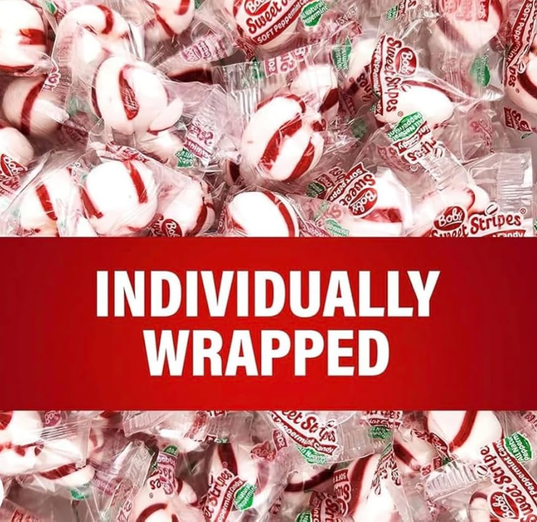 Soft Peppermint Candy Mints, 2 Pound mints bulk individually wrapped, Refreshing Candy for Fresh Breath, Perfect soft peppermint puffs for Offices, Parties, and Everyday Enjoyment