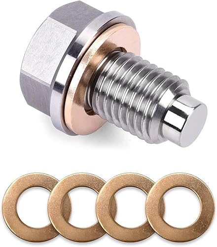 Miniatura 9 de 1 PC Tuerca de Drenaje de Aceite para Coche, Tapón de Drenaje de Aceite a Prueba de Fugas, Tornillo de Drenaje de Aceite con Junta de Cáscara