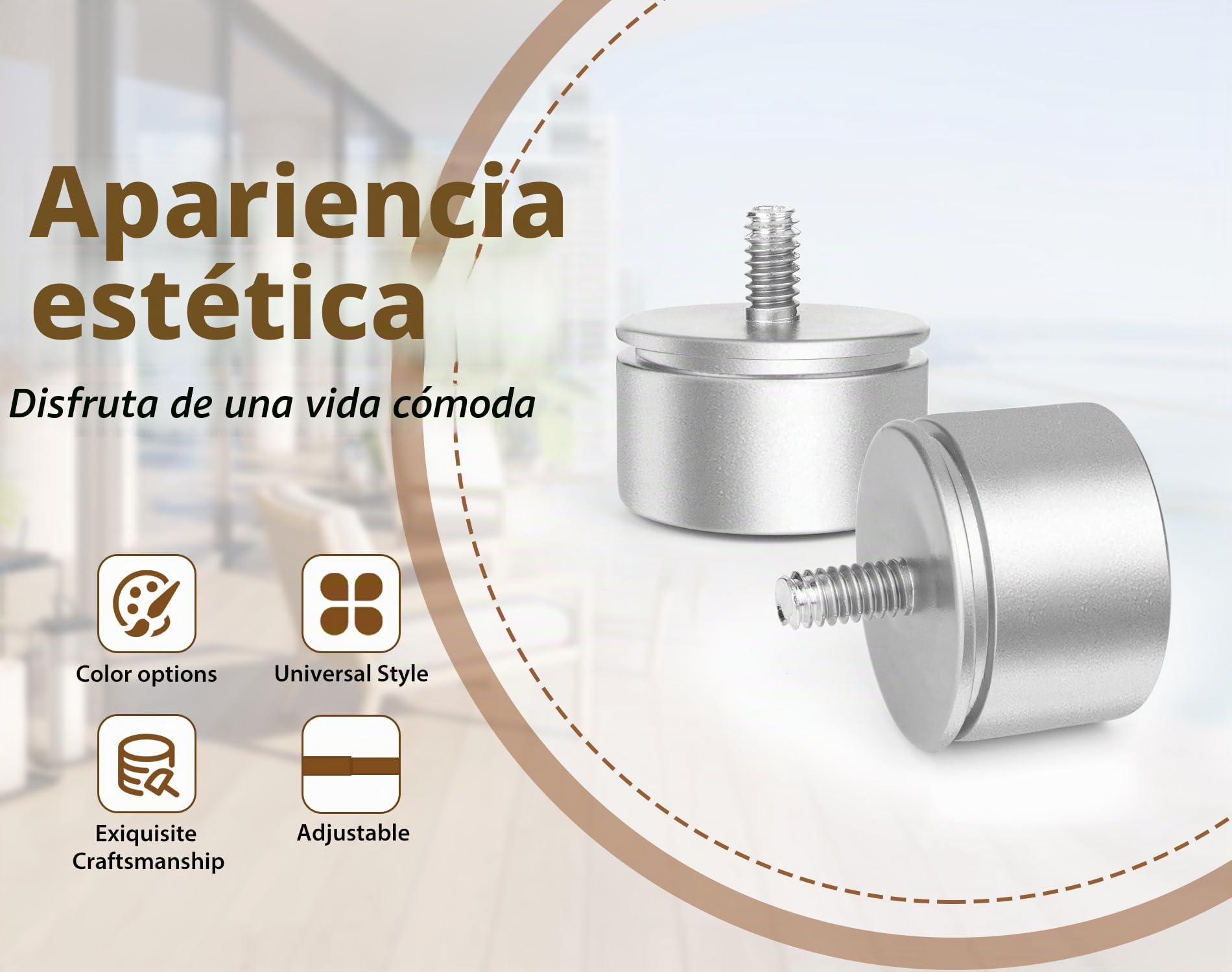 HOTOZON Barra de cortina de 2 vías, 80 – 218 cm, barra de cortina de doble caño plateado con topes clásicos, barras de cortina extensibles de 25 mm con soportes para salón, cocina, dormitorio