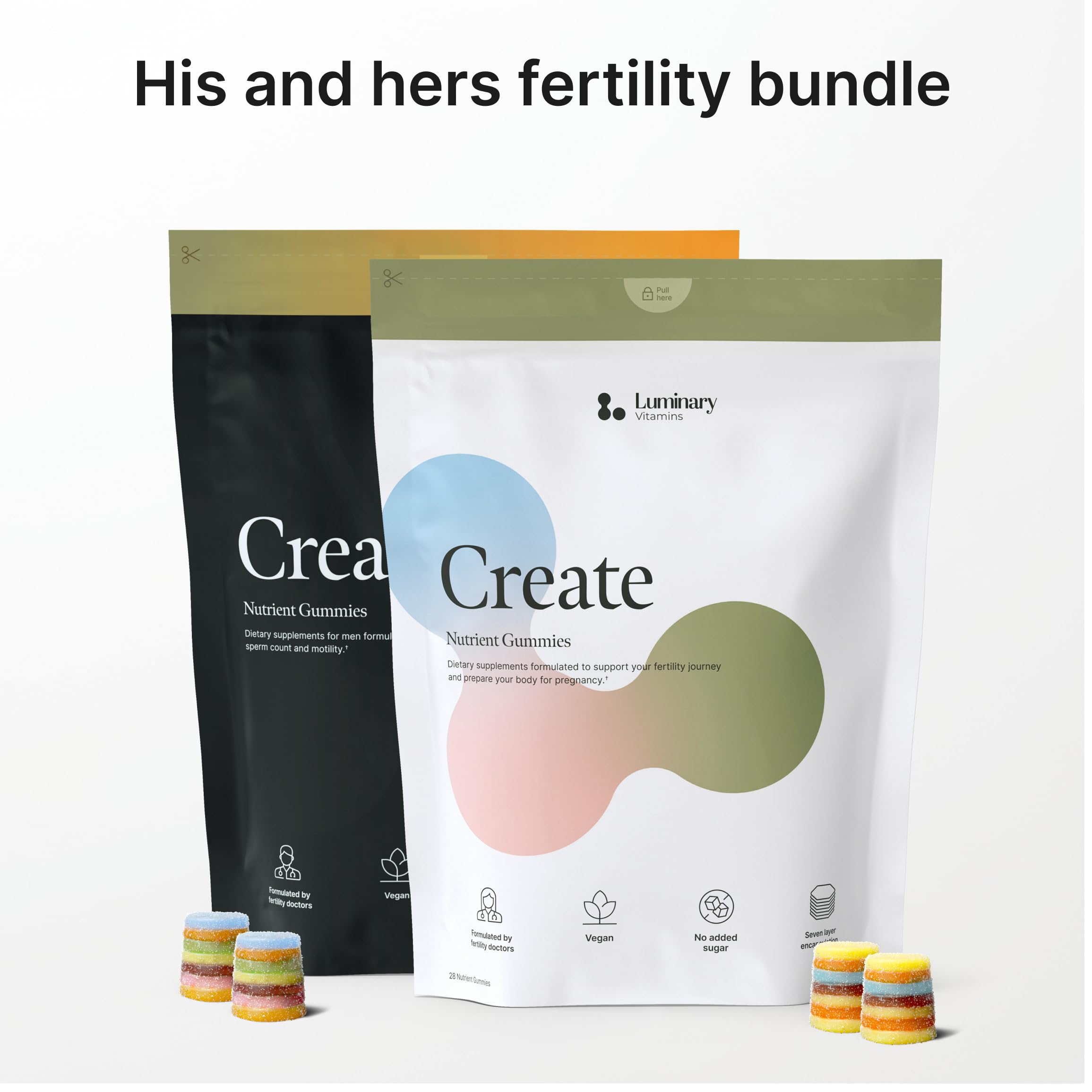 Create for Men | IVF-Doctor Formulated Male Fertility Gummies | 300 mg CoQ10, 900 mg L-Carnitine, 10 mg Lycopene | Supports Sperm Health | Vegan & No Added Sugar (28 Day Supply) — Amazon image 8