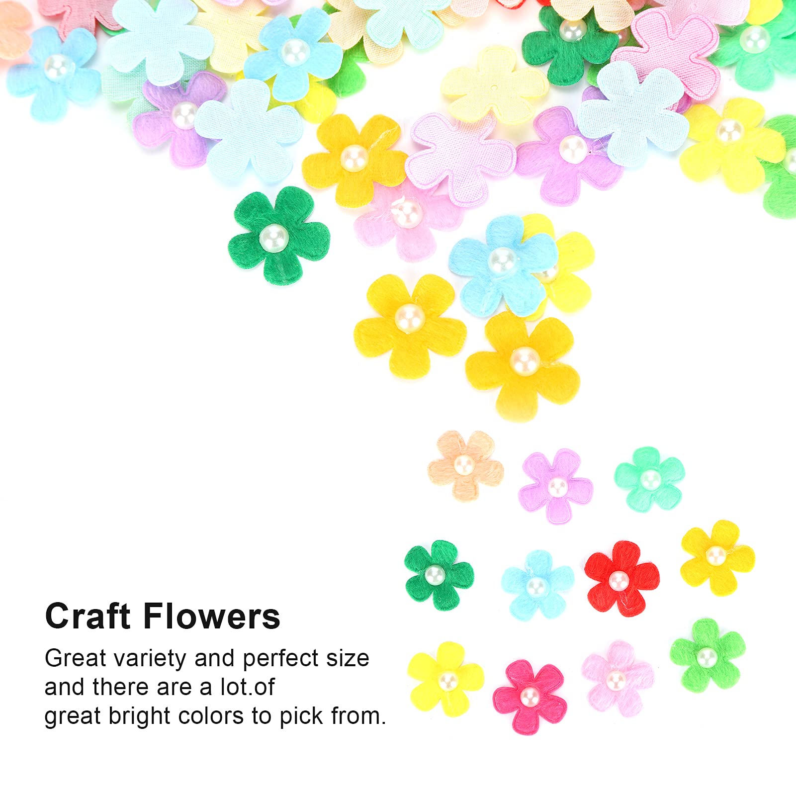 200 Fleurs Artisanales Marguerites - 10 Couleurs - Pour DIY, Déco Et Créations