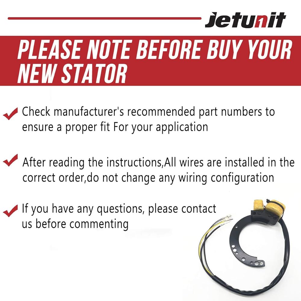 JETUNIT Stator For Mercury 18-5864 174-6617K1 Outboard 6 8