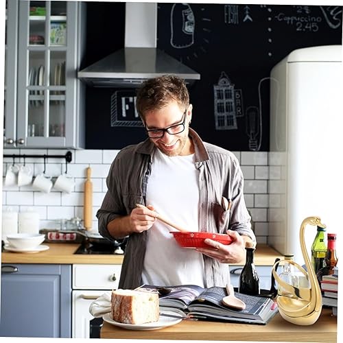 Miniatura 9 de Soporte de cubiertos de metal, base de tenedor, estante de almacenamiento decorativo para utensilios de cocina