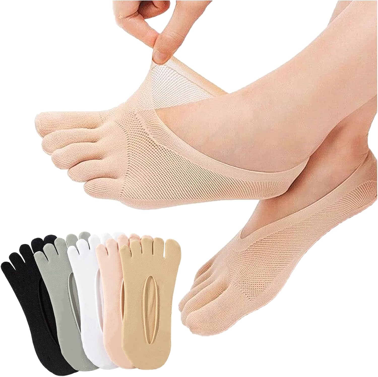 OYKOSE 5Pair Sockalign Usa Toe Socks for Bunions, Orthoes