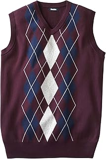 KingSize Men's Big & Tall V-Neck Argyle Sweater Vest