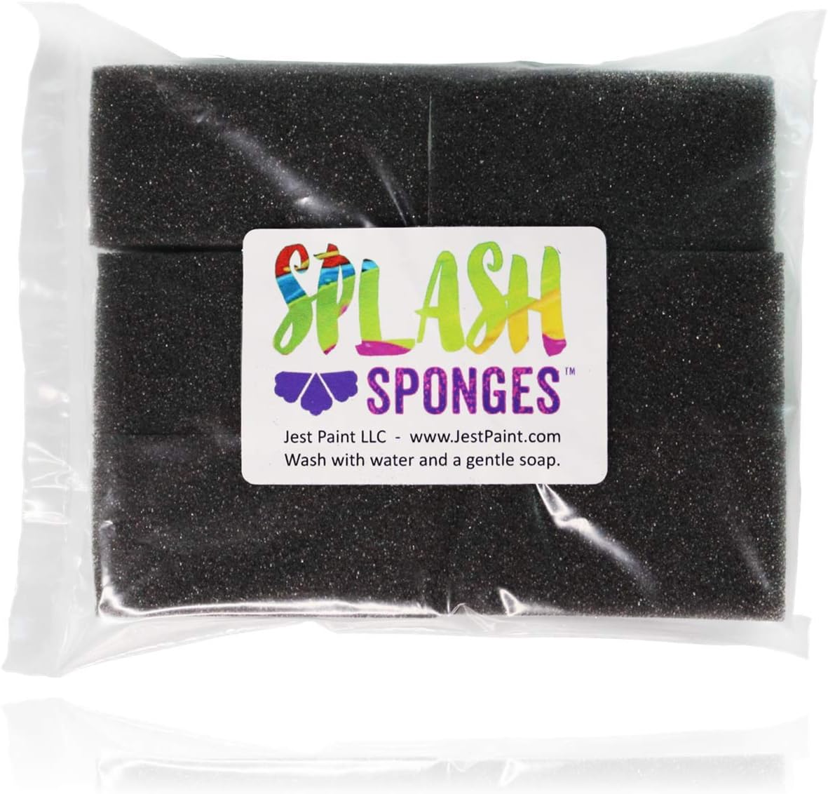 JEST PAINT Pro Quality Pack of 6 Half Moon Splash Face Paint Sponge | Specially Designed for Face Painting - Easy to Hold & Long Lasting | Reusable