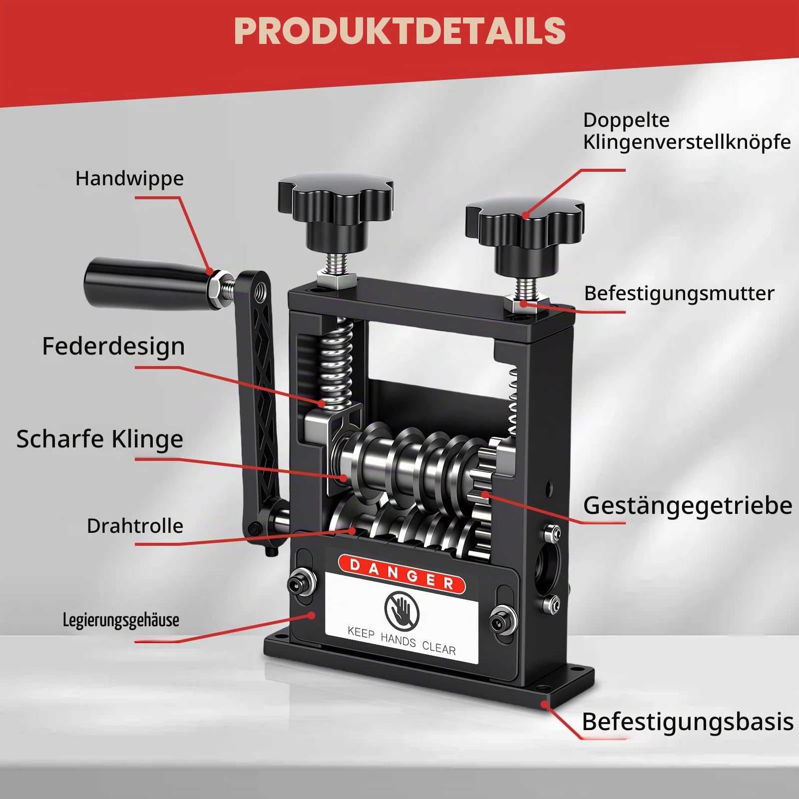 Manuelle kabelschälmaschine, Kabelabisoliermaschine 6 Kanälen | Elektrisch Abisolierwerkzeug für 3-17 mm Kabel Kabelabisolierer Maschine Kabelschäler für Kupferdraht Recycling