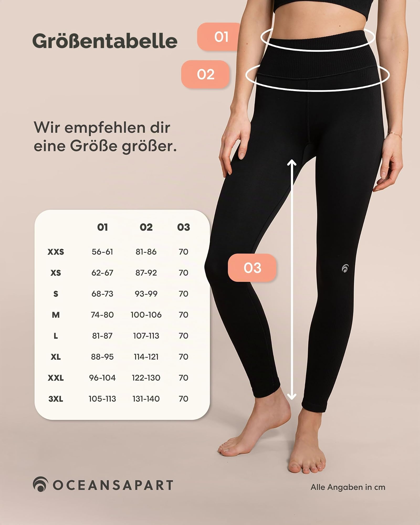OCEANSAPART Sydney Pant - Sport Leggings Damen High Waist Yoga | Blickdicht & Nahtlos – Schnelltrocknend & Feuchtigkeitsableitend – Push-Up-Effekt für Gym & Fitness