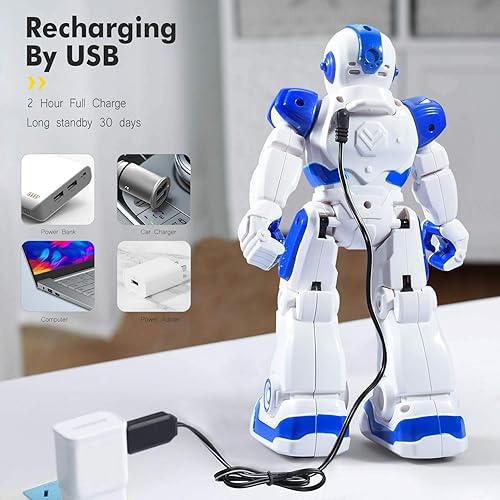 Vista 6 de Robots Toys - Robot RC para niños, robots de control remoto programables inteligentes, robot de detección de gestos, regalo para niños de 4 a 12